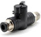 SRJQXH Conector Neumático Con la Conexión de Enchufe y Rosca Externa, Conector Rápido Hecho de Latón, 6MM 1/4 Controlador de Junta de Válvula, Utilizado Para Controlar el Gas