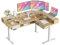 FEZIBO 160cm Schreibtisch Höhenverstellbar Elektrisch mit LED Strip, L Form Gaming Stehpult mit Monitorständer und 2 Schublade, DREI Motoren Groß eckschreibtisch, Hellbraun Tischplatte
