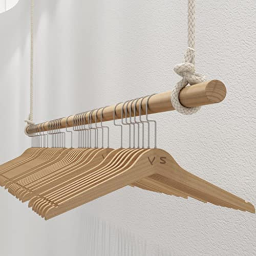 UYSELA Höhenverstellbare Decken-Kleideraufhänger,kreatives kommerzielles Hochzeitskleid-Ausstellungsregal,Einzelhandels-Decken-Organizer-Schiene,Schaufenster-Kleiderstange aus massivem Holz