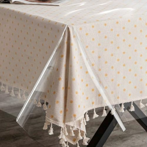 Tischfolie Transparent Tischdecke Transparent - Abwaschbar Tischdecke Outdoor, PVC Tischdecken 0.2mm Dicke Nicht Verformbar, Bietet Schutz für Den Schreibtisch GrößE WäHlbar