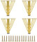 MEETOZ 7 inch Gold Furniture Legs Setm,4PCS Metal Cabinet Legs,with Rubber Floor Protectors, for Sofa, Legs for Dresser, TV Stand, End Table etc