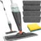 * NEW* SCRATCH ANET-** SUMMER PRICE** Spray Mop 4 Microfibre Cloths Microfiber Mop Spray Cleaner for Floors with 4 Pads and 600Ml Refillable Bottle Suitable for all Floor-grey