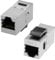 QIANRENON Cat7 RJ45 Keystone Jack Network Connector Coupler RJ45 8P8C Female to Female Wall Plate Module Ethernet Adapter,10Gbps/600MHz/Shielded, for Standard Wall Plate,LAN Patch Panel, 2Pcs