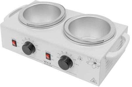 Scaldacera Elettrico Professionale Completo Per Depilazione Domestica Doppi Vaso Scaldacera Per Tutti i tipi di Cera la Cura Della Pelle Regolabile e Controllo Termico di Sicurezza Incorporato