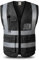 YUANVEST Sicherheitswesten Warnweste,Hohe Sichtbarkeit Reflektierende Sicherheitsweste,2-Zoll Reflektierende Streifen Hohe Sichtbarkeit Weste,Erfüllt ANSI/ISEA Standards (Schwarz, XL)