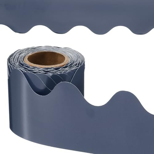 PATIKIL Bulletin Board Border, 41 Feet Poster Chalkboard Cork Decoration Trim Scalloped Borders Wall Decor for Classroom Office Locker, Navy