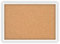 Clamaro 'Memo' Pinnwand Kork 40 x 30 mit Rahmen | Weiß Matt | Korkwand mit MDF-Holz Bilderrahmen und Metall Aufhängern (Qerformat & Hochformat) | Inkl. 10 Reißzwecken