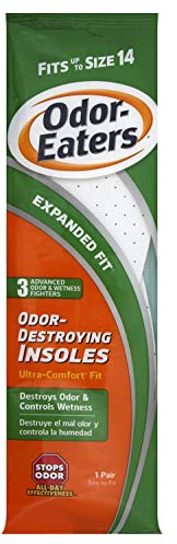 Odor-Eaters Odor Destroying Ultra Comfort Insoles, Fits Up to Size 14, Trim to Size - 1 pr