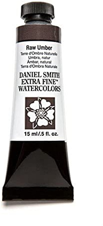 Daniel Smith Extra Fine Watercolor 15ml Paint Tube, Raw Umber (284600097), 0.5 Fl Oz (Pack of 1)