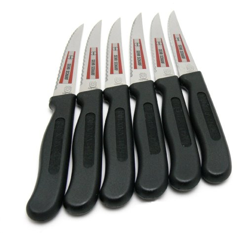 Neustanlo Vespermesser 6 Universalmesser 10127 schwarz Brotzeitmesser Frühstücksmesser Jausenmesser