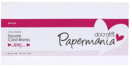Papermania Square Cards W/Envelopes 5X5 50/Pkg-White