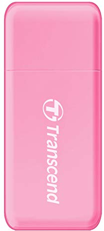 Transcend Lecteur de cartes multifonction avec emplacements SD et microSD et connecteur USB USB 3.1 Gen 1, Rose - TS-RDF5R