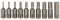 Wiha 72596 10-teiliges Sechskant-SAE-Bit-Set