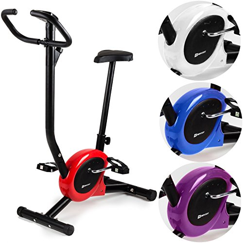 Hop-Sport Heimtrainer HS-010H Rio - Fitnessgerät für Zuhause mit praktischem Trainingscomputer, kompakte Abmessungen (Violett)