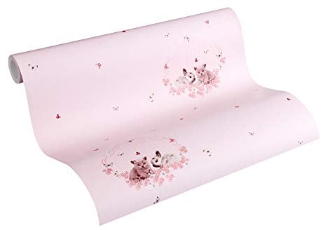 Papier Peint Enfant Little Stars Papier peint intissé 10.05 m x 0.53 m Rosé Multicolore Fabriqué en Allemagne par Livingwalls 355641 35564-1