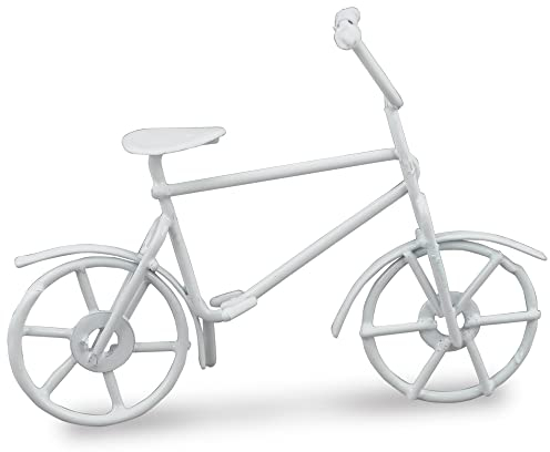 Metall-Deko Fahrrad -weiß- 10 x 6 cm
