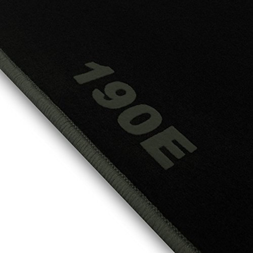 online-fussmatten OFM190E0007 190-Line Velours Auto Fußmatten, 190E Druck und Rand in Anthrazit