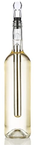 InnovaGoods - Set de Accesorios para Vino 5 Piezas, Enfriador y Aireador de Botellas 2 en 1, Estilo Elegante, Acero Inoxidable, Tapón, Con Varilla