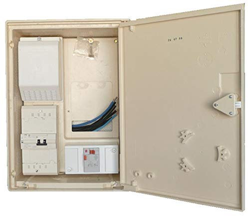Carré Rouge - Coffret Compteur de Chantier Triphasé 10/30A, 6/18 KVA avec Disjoncteur - Compatible Raccordement ENEDIS, Fabrication Française - 49 x 35 x 20 cm