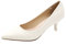 WUIWUIYU Women's Girls' Fashion Pointed Toe Kitten Heel Pump Shoes Size 5 White