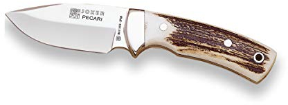 joker Coltello da caccia con corna di cervo e lama in acciaio inox MOVA 8,5 cm, Pecari, 190 Pecari, 190 grammi, CC20 per attività di Pesca, l'Escursionismo, Il Campeggio