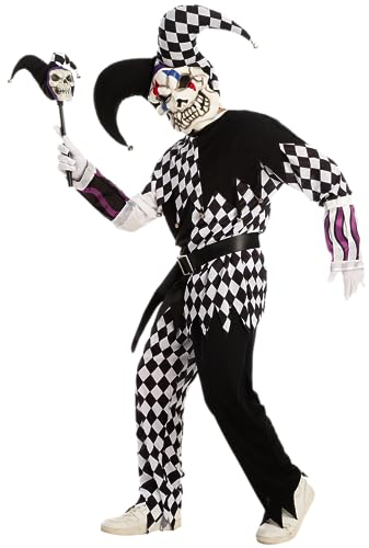 Spooktacular Creations Halloween-Clown-Kostüm für Kinder mit Maske für gruselige Clown-Kostümparty, Schwarz, M