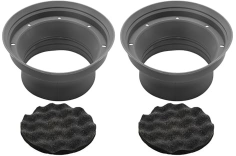 RECOIL SPB65 Foldable Silicone 6.5” Car Speaker Baffle Kits with Egg Crate Foam for Sound Quality Improvement and Speaker Protection One Pair