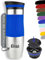 Milu Mug Isotherme avec gravure - 370ml 450ml - idée cadeau cadeau personnalisé cadeau d'anniversaire noël pour hommes femmes maman papa petite amie (370ml, Bleu)