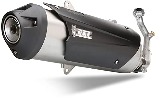 MIVV d'échappement complet urban inox compatible avec Yamaha X-Max XMAX 125 2006 2007 2008 2009 2010 2011 2012 2013 2014 2015 2016