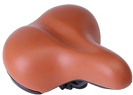 TAHUAON Bequemer Fahrradsattel, extra breit, mit Federung, toller Ersatz, weicher Fahrradsattel, für Damen und Herren, Braun