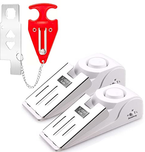 KERUI Upgraded Door Stop Alarm with Portable Door Lock 120 dB Travel Door Stopper Door Wedge Alarm with 3 Levels Sensitivity for Hotel, Home, Apartment