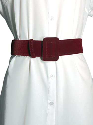 LANOBA Breiter Taillengürtel für Damen, Samt, Vintage-Stil, hohe Taille, Gürtel für Kleid, 5 cm Breite 106,7 cm Länge