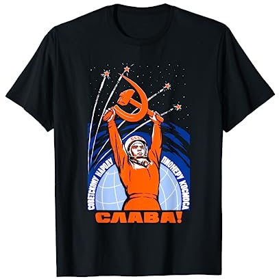Yuri Gagarin Sowjetischer Weltraum T-Shirt Vintage Propaganda Poster T-Shirt