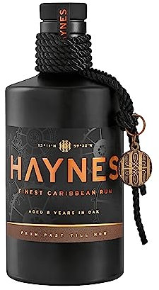 HAYNES Rum – 0,5l, 8 Jahre gereifter karibischer Premium-Rum, Eichenfasslagerung, 40% Vol., weiche Vanille- & Gewürznoten – perfekt zum Verschenken