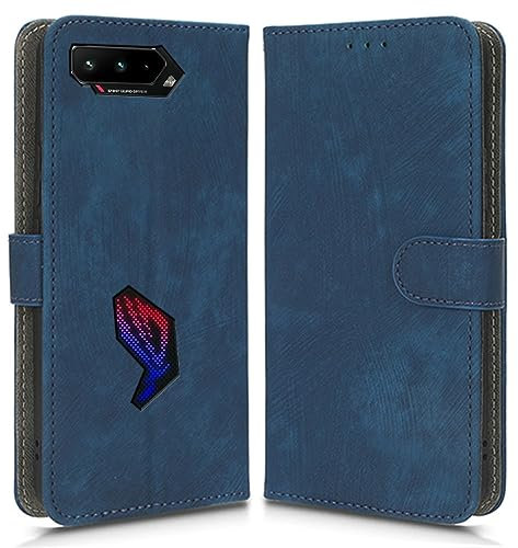 Custodia Compatibile con ASUS ROG Phone 5s/ASUS ROG Phone 5, Blocco RFID Copertura Protettiva Pelle Magnetica Flip Cover Antishock Slot Carte e Supporto