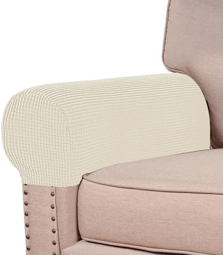Set di 2/4 Copri Braccioli Elasticizzati per Poltrone, Antiscivolo Protezione Copridivano per mobili per sedie, Divano, Universale Copri Bracciolo Divano