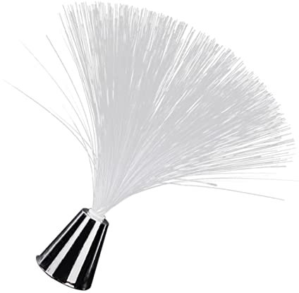 UKCOCO Glasfaserlampe Stimmungslichter: LED 7 Farbwechsel Glasfaser-Eiskristall-Lampe Farbwechselnde Nachtlampe mit Silberkegel Base Für Schlafzimmer - Hochzeit Valentinstag Tag