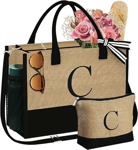 KUOL-KIDS Bolsa Playa Mujer Bandolera Bolsos Tote Bag Shopper Tela Grande Universitarias Universidad Grandes Mano Personalizado Compra Trabajo Bolsa de Almacenamiento para BañArse y NatacióN Estilo C