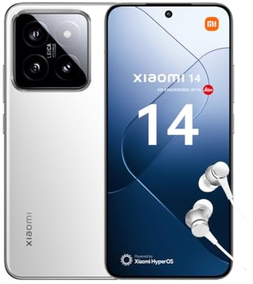Xiaomi 14 – Smartphone de 12+512 GB, Lentes Leica Summilux, Snapdragon 8 Gen 3, Pantalla AMOLED 6.36'' 120Hz, HyperCharge 90W, Blanco (Versión ES)