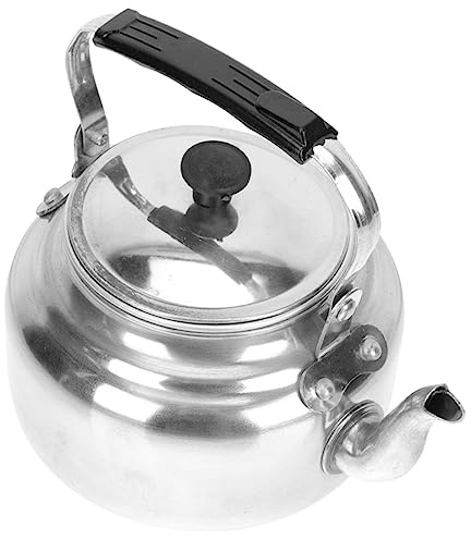 ABOOFAN Tetera Pequeña De Aluminio Jarra De Agua De Acero Inoxidable Cafetera Antigua Sartén De Hierro Fundido Con Tapa Arroz Coreano Fideos Tirados a Mano Aleación De Aluminio Portátil