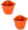 Acan Tradineur - Pack de 2 macetas de plástico para Pared, macetero, Tiesto de Colgar, Recipiente para Plantas, Flores, balcón, Porche, hogar, Fabricada en España (Marrón - 26 x 29,5 x 19 cm)