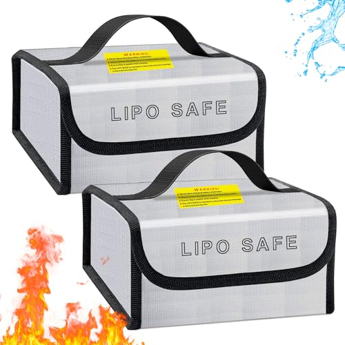 IANDAIROK 185 x 120 x 80 mm Lipo Akku Safe Bag Feuerfeste Ladetasche für RC Lipo Akku Pack Aufbewahrung Laden Transport Home Office Travel Lipo Safe Storage Pouch