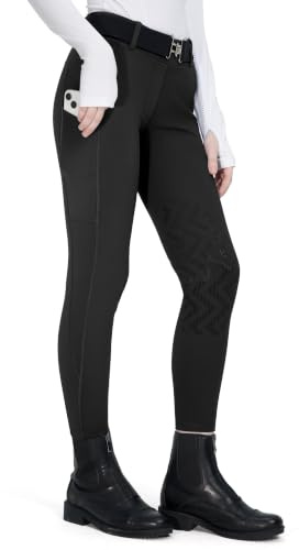 FitsT4 Sports Kinder Winterreithose Reitleggings Kniescheibe Silikon