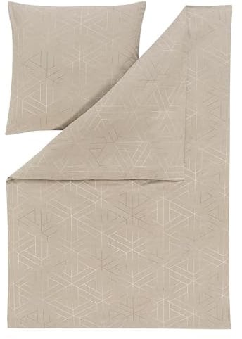 ESTELLA Feinflanell Bettwäsche Tirolo Natur 1 Bettbezug 135 x 200 cm + 1 Kissenbezug 80 x 80 cm
