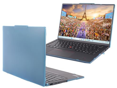 mCover Hard Case ONLY Compatible for 2024-2025 14 Lenovo ThinkPad X1 Carbon Gen 12/13 Windows Notebook PC (with 180-degree Hinge, NOT Fitting Any Other Lenovo Models) - Aqua