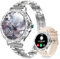 Smartwatch Donna, 1,3'' HD Orologio Smart Watch Diamante con Chiamate BLE5.2/2 Cinturini/110+ Sport/Sonno/Cardiofrequenzimetro, Orologio Digitale IP68 per Android iOS, Regalo Donna, Argento