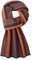 WANYING Herbst Winter 6% Wolle Herrenschal Gestrickter Schal Strickschal Wolleschal für Herren Mode Schick Casual Business - Schmal Gestreift Dunkelblau & Orange