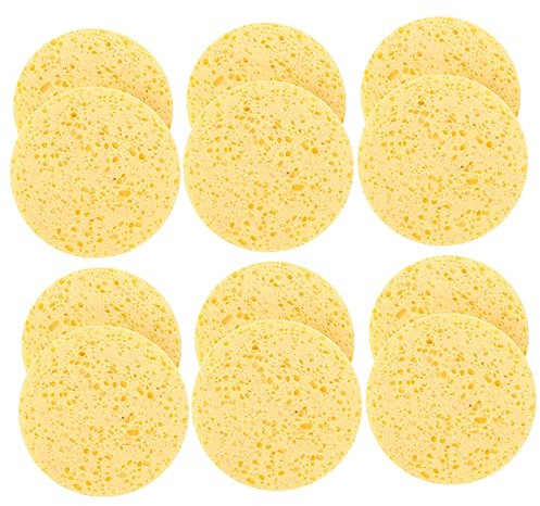 PLAFOPE 40stücke Gesichtsschwamm Aus Komprimierter Zellulose Für Reinigung Und Make-up-entfernung Hautfreundlich Porenreinigung Entfernt Überschüssiges Öl Sanftes Peeling