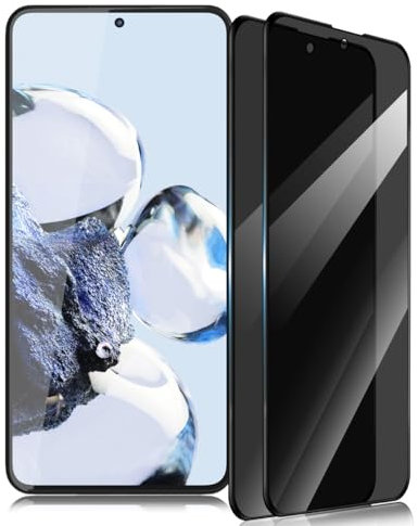 Gelaasso 2 Stück Sichtschut Schutzfolie für Xiaomi 12T/12T Pro für Panzerglas, 9H Härte Anti-Kratzen Folie, Sichtschutzfolie Privatsphäre, Anti-Spy Displayschutz Gehärtetes Glas Privacy Panzerfolie