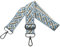 Taschengurte zum Wechseln Schultergurt für Tasche, Verstellbar Taschengurt Breit 3.8cm mit Silber Karabiner Schulterriemen Taschenband Umhängegurt Tragegurt für Handtaschen, Khaki/Blau, R3